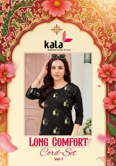 Long Comfort Vol 1 by Kala Cotton Printed Co Ord Set Wholesale Price In Surat
